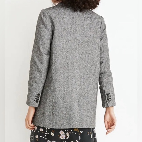 MADEWELL Larsen Blazer in Herringbone Size medium wool blend gray jacket - Picture 6 of 8